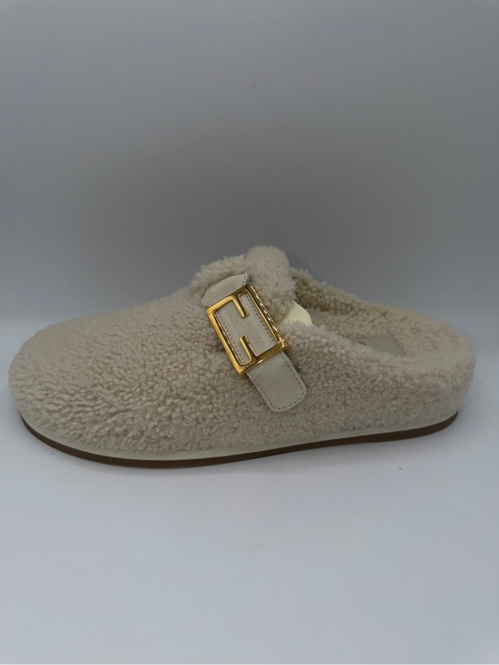 Fendi Feel Sherling Sabot Mule Women’s Size 39 - Picture 6 of 12